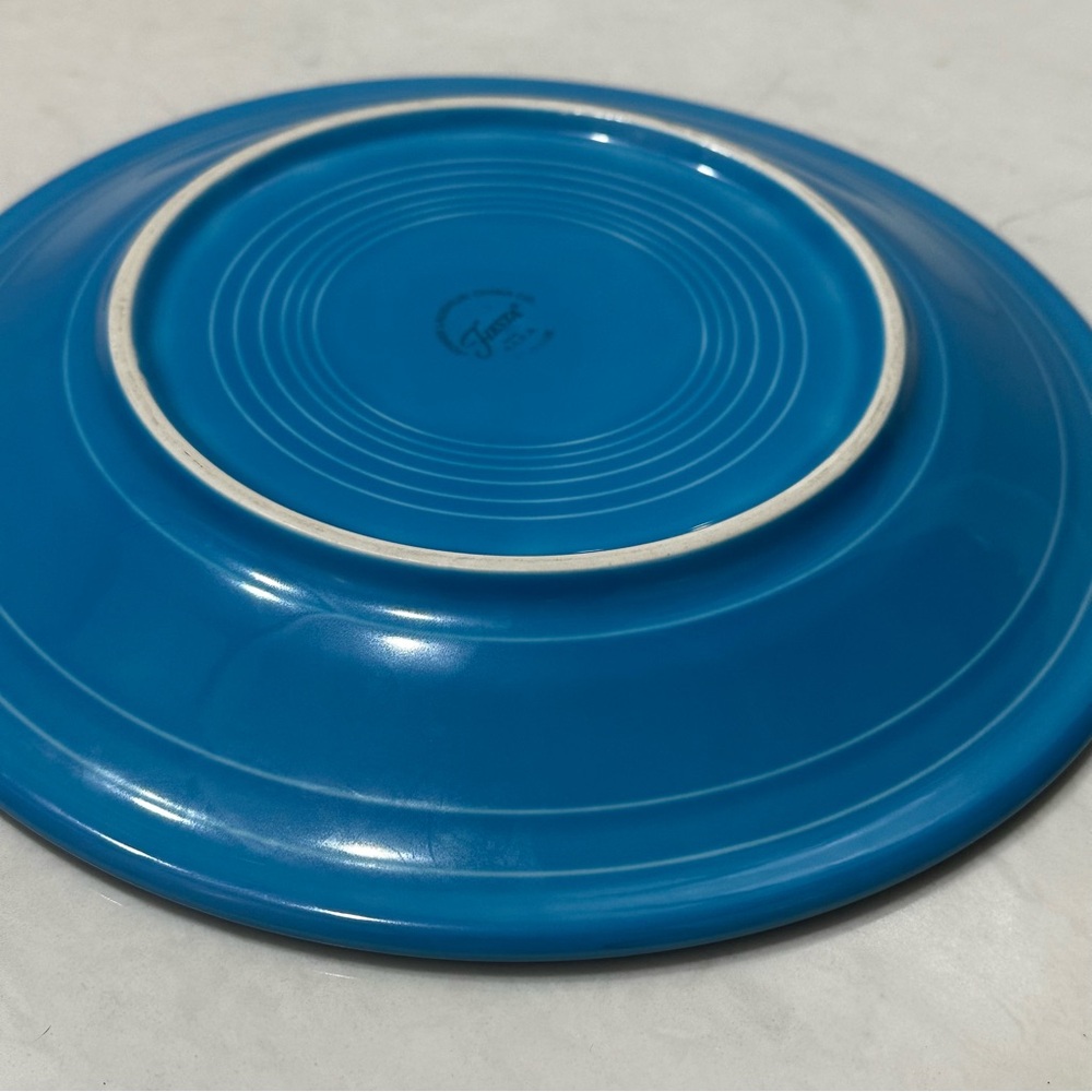 Homer Laughlin Fiestaware Turquoise Blue Dinner Plate Lead Free Made in USA 10.5 - Picture 8 of 9